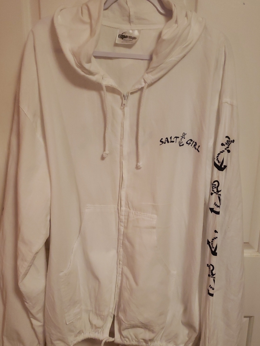 Salt Girl lightweight  hoodie zip up jacket.